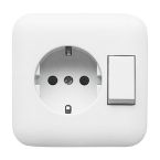 ABB BuschJaeger Reflex SI Combinatie schakelaarwandcontactdoos 43106 EUJ214 Alpinwit