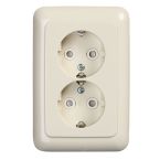 ABB BuschJaeger Standaard SI Wandcontactdoos 302EUJT212 Crème
