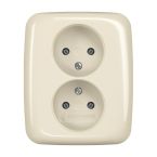 ABB BuschJaeger Standaard SI Wandcontactdoos 202 UJR212 Crème