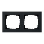 Gira E2 Afdekraam 021209 Zwart mat