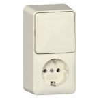 Gira Opbouw Combinatie schakelaarwandcontactdoos 417612 Crème