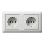 Gira Systeem 55 Wandcontactdoos 479304 Alpinwit mat