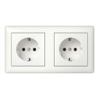 Gira Systeem 55 Wandcontactdoos 492503 Alpinwit glanzend