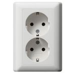 Gira Standaard 55 Wandcontactdoos 078803 Alpinwit glanzend