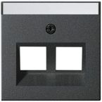 Gira Systeem 55 Centraalplaat RJ45 264028 Antraciet