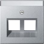 Gira Systeem 55 Centraalplaat RJ45 264026 Aluminium