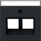 Gira Systeem 55 Centraalplaat RJ45 2640005 Zwart mat