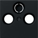 Gira Systeem 55 Centraalplaat satelliet 0869005 Zwart mat