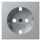 Gira Systeem 55 Centraalplaat stopcontact 492026 Aluminium