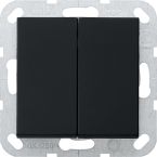 OUTLET Gira Systeem 55 Drukvlakschakelaar 0125005 Zwart mat