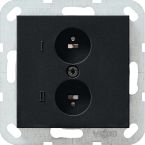 Gira Systeem 55 Luidsprekercontactdoos 0402005 Zwart mat