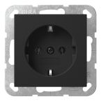 Gira Systeem 55 Wandcontactdoos 4466005 Zwart mat