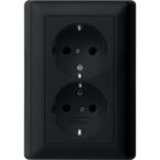 Gira Systeem 55 Wandcontactdoos 0783005 Zwart mat