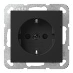 Gira Systeem 55 Wandcontactdoos 4755005 Zwart mat