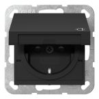 Gira Systeem 55 Wandcontactdoos 4414005 Zwart mat