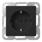 Gira Systeem 55 Wandcontactdoos 4188005 Zwart mat