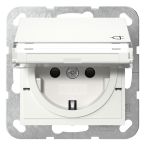 Gira Systeem 55 Wandcontactdoos 455703 Alpinwit glanzend