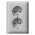 Gira Systeem 55 Wandcontactdoos 0783015 Grijs mat