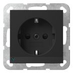 Gira Systeem 55 Wandcontactdoos 4170005 Zwart mat