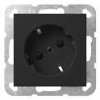 Gira Systeem 55 Wandcontactdoos 4418005 Zwart mat