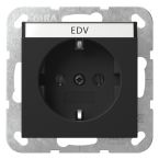 Gira Systeem 55 Wandcontactdoos 4457005 Zwart mat