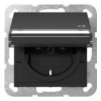 Gira Systeem 55 Wandcontactdoos 4557005 Zwart mat