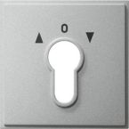 Gira Tx44 Centraalplaat sleutelschakelaar 066465 Aluminium