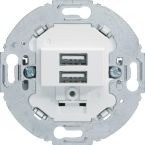 Hager Berker 1930 USB wandcontactdoos 260219 Alpinwit