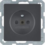 Hager Berker Q Wandcontactdoos 6765766086 Antraciet