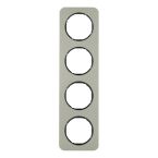 Hager Berker R.1 Afdekraam 10142104 EdelstaalZwart