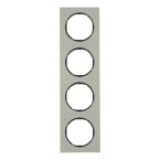 Hager Berker R.3 Afdekraam 10142204 EdelstaalZwart