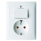 Hager Berker SB Combinatie schakelaarwandcontactdoos 6143568949 Alpinwit glanzend