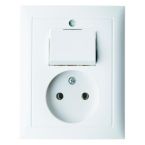 Hager Berker SB Combinatie schakelaarwandcontactdoos 6143668989 Alpinwit glanzend