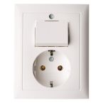 Hager Berker SB Combinatie schakelaarwandcontactdoos 6143561949 Alpinwit mat