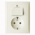 Hager Berker S.1 Combinatie schakelaarwandcontactdoos 6143668982 Crème glanzend