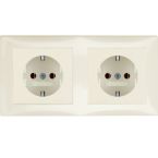 Hager Berker S.1 Wandcontactdoos 47208982 Crème glanzend