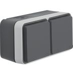 Hager Berker W.1 Wandcontactdoos 47843515 Staalgrijs