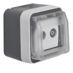 Hager Berker W.1 Antennecontactdoos 12033515 Staalgrijs