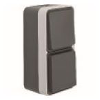 Hager Berker W.1 Combinatie schakelaarwandcontactdoos 47803515 Staalgrijs