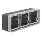 Hager Berker W.1 Opbouwbak 6019303505 Staalgrijs