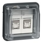 Hager Berker W.1 Datacontactdoos 14103505 Staalgrijs