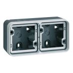 Hager Berker W.1 Opbouwbak 6719323505 Staalgrijs