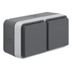 Hager Berker W.1 Wandcontactdoos 47753525 Staalgrijs