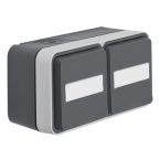 Hager Berker W.1 Wandcontactdoos 47753535 Staalgrijs