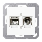 Jung AAS Range Communicatie wandcontactdoos MMDA4521WW Alpinwit