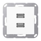 Jung AAS Range USB wandcontactdoos MAA1153WW