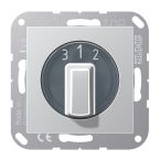 Jung A Range Driestandenschakelaar A1504.20NAL Aluminium