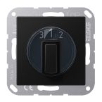 Jung A Range Driestandenschakelaar A1504.10NSWM Grafietzwart mat