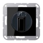 Jung A Range Driestandenschakelaar A1504.10NSW Zwart