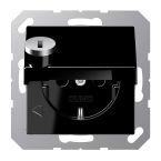 Jung A Range Wandcontactdoos A1520NBFKLSLSW Zwart